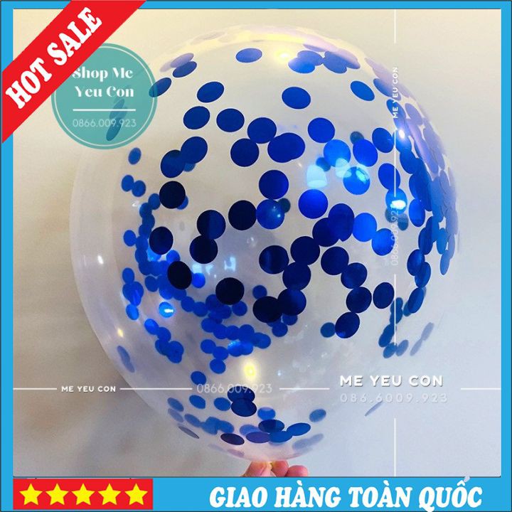 Bóng Bay Trong Suốt Rắc Nhũ ❤️FREESHIP❤️ Trang Trí Sinh Nhật, Đám Cưới, Tiệc Thôi Nôi Đầy Tháng Size 10inch, Bóng Bay