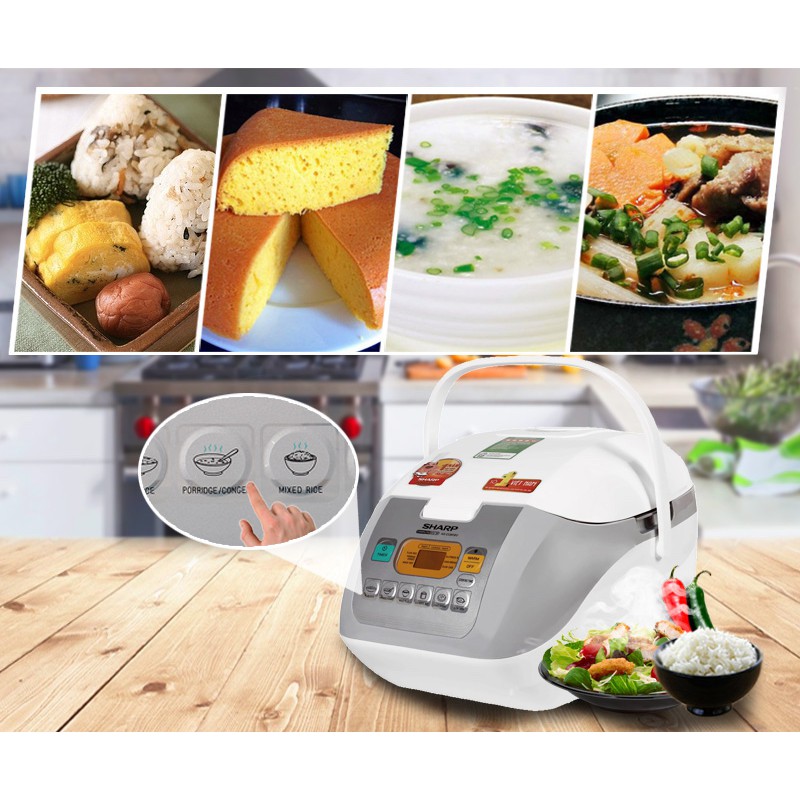 Nồi cơm điện tử Sharp 1.8 lít KS-COM18V | BigBuy360 - bigbuy360.vn