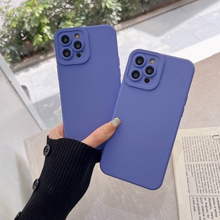 Simple Purple Blue Silicone Case OPPO Reno 5 6 A3S A7 A5S A12 A11K F9 Pro F11 A52 A92 A9 A5 A53 A33 A31 2020 K5 K3 Realme C1 XT X A15 A15S A35 Casing VIVO Y19 S1 Y50 Y30 Y30i Y20 Y20i Y20S Y12S V20 Pro Casing iPhone 6S 7 8 Plus XS XR Max 11 12 13 Pro Max