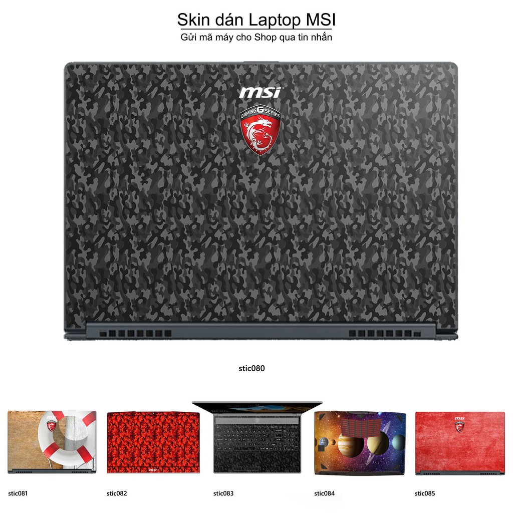 Skin dán Laptop MSI in hình Hoa văn sticker _nhiều mẫu 14 (inbox mã máy cho Shop)