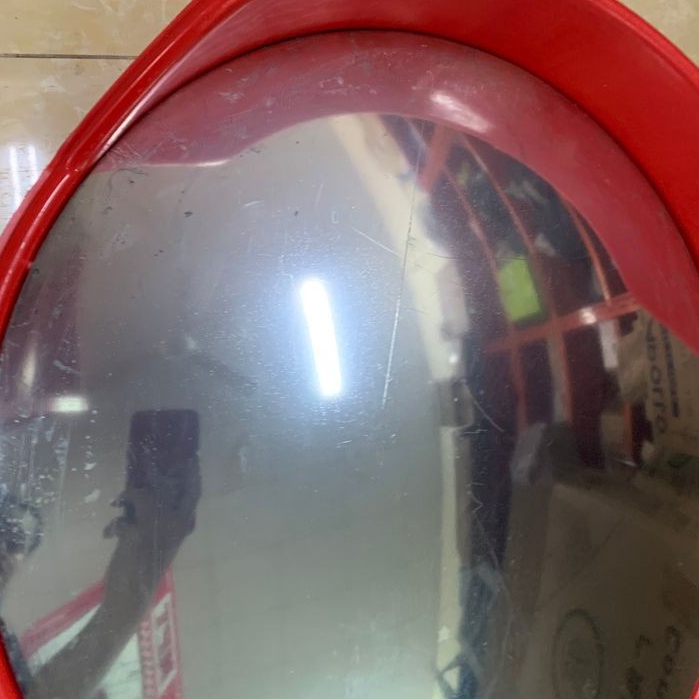 Gương Cầu Lồi Phi 45PC Gương Xóa Điểm Mù Có Mái Che Đường Kính 45 cm