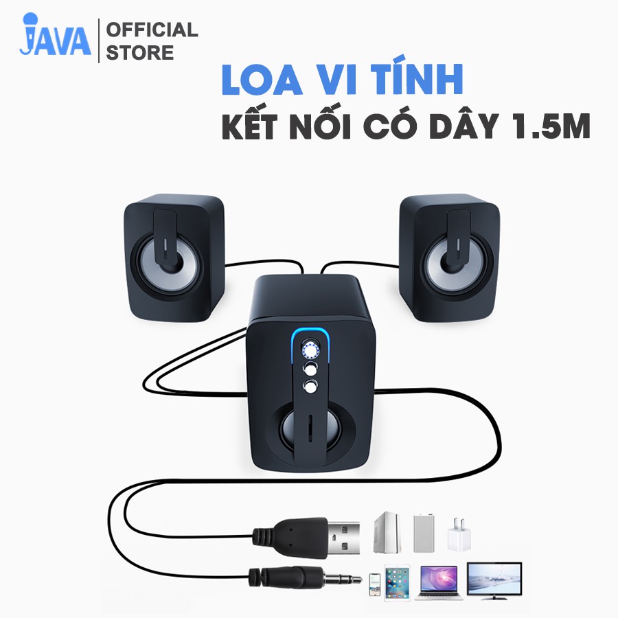 [MẪU 2021 CÓ 3 NÚT CHỈNH] Bộ 3 Loa Vi Tính BLUETOOTH- PC 2.1 Bass Cực Mạnh - Loa vi tính Âm Bass Treble Hay - Nhỏ Gọn