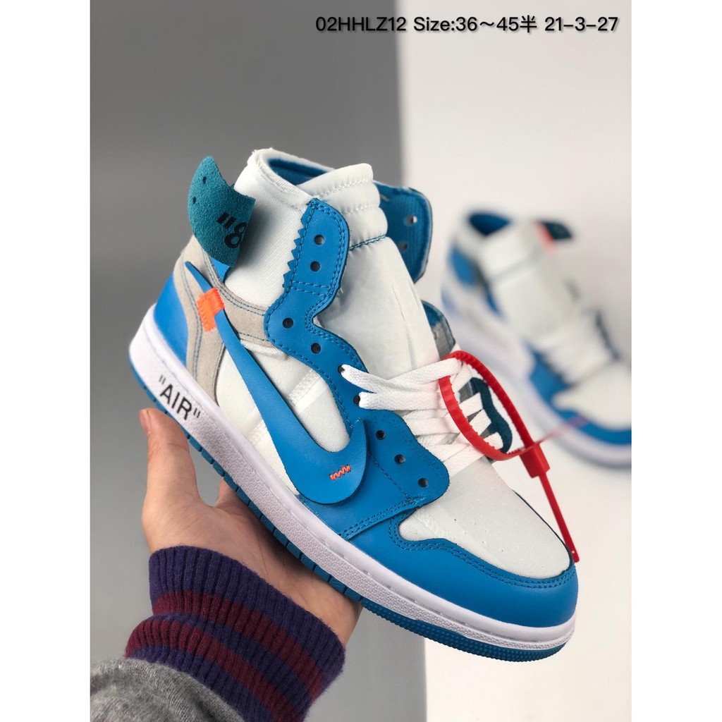 OFF-WHITE Giày Thể Thao Air Jordan 1 Cao Cấp Cho Nam