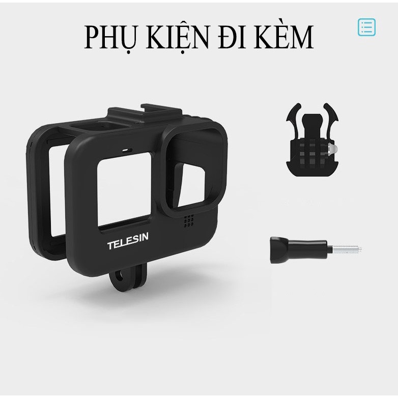 Vỏ Bảo Vệ GoPro Hero 9 10 Chống Va Đập Chống Sốc Có Thể Kết Nối Với Đèn Led, Mircrophone, Tháo Mở Nắp Pin Dễ Dàng