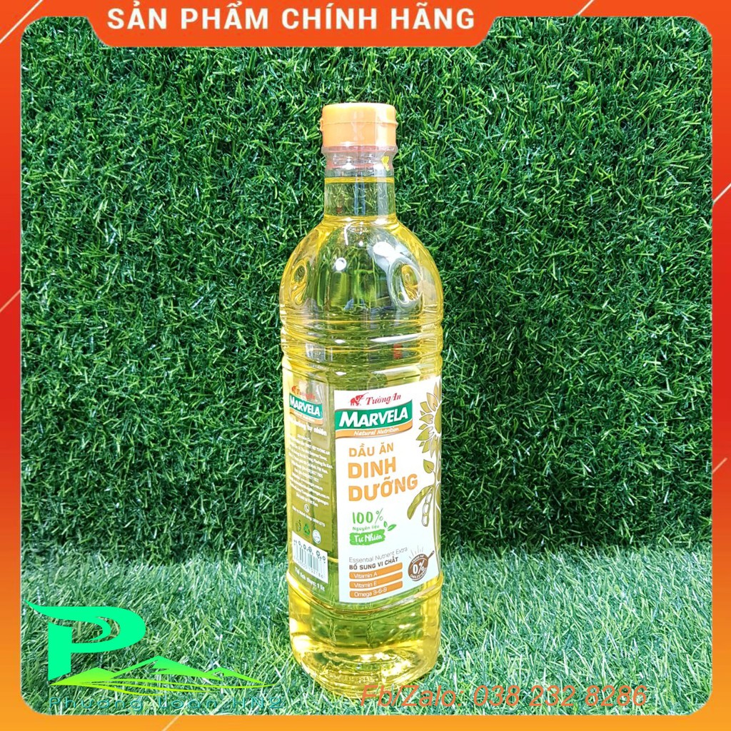 Dầu ăn dinh dưỡng Marvela - Dầu ăn Tường An hướng dương - Chai 1L