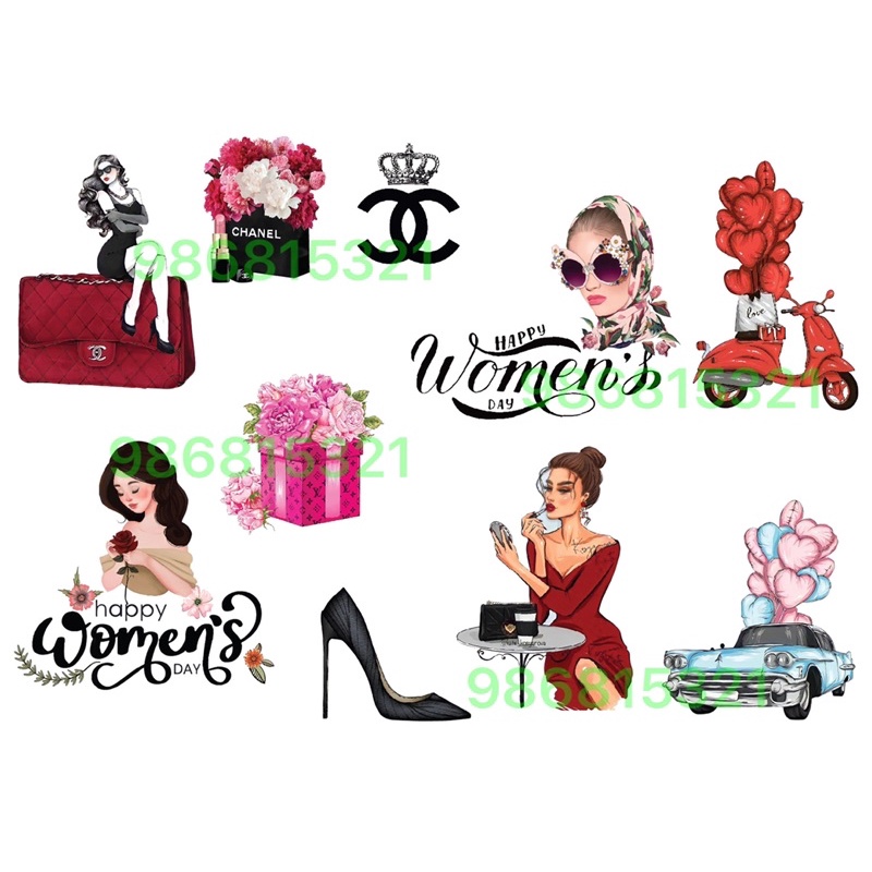 sét thẻ 20/10 trang trí bánh sinh nhật bánh kem ( 2 mẫu /1 sét )