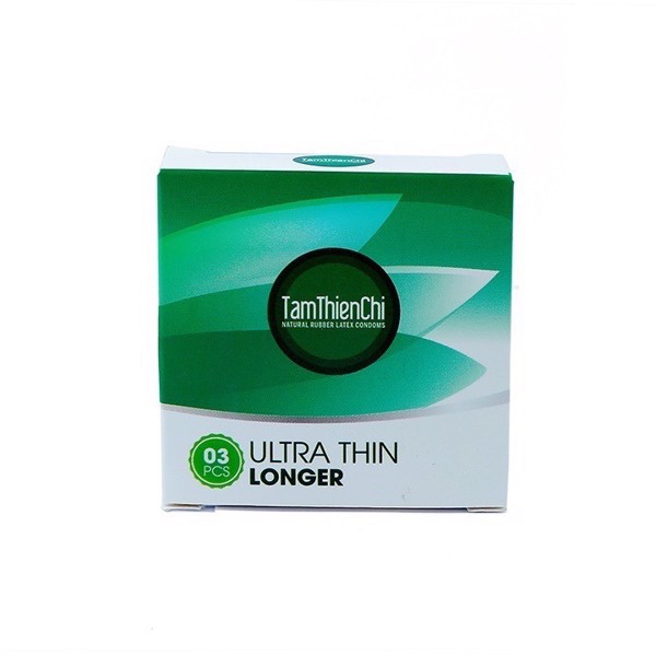 Bao cao su Tâm Thiện Chí Ultrathin Longer mỏng kéo dài Hộp 3 Cái