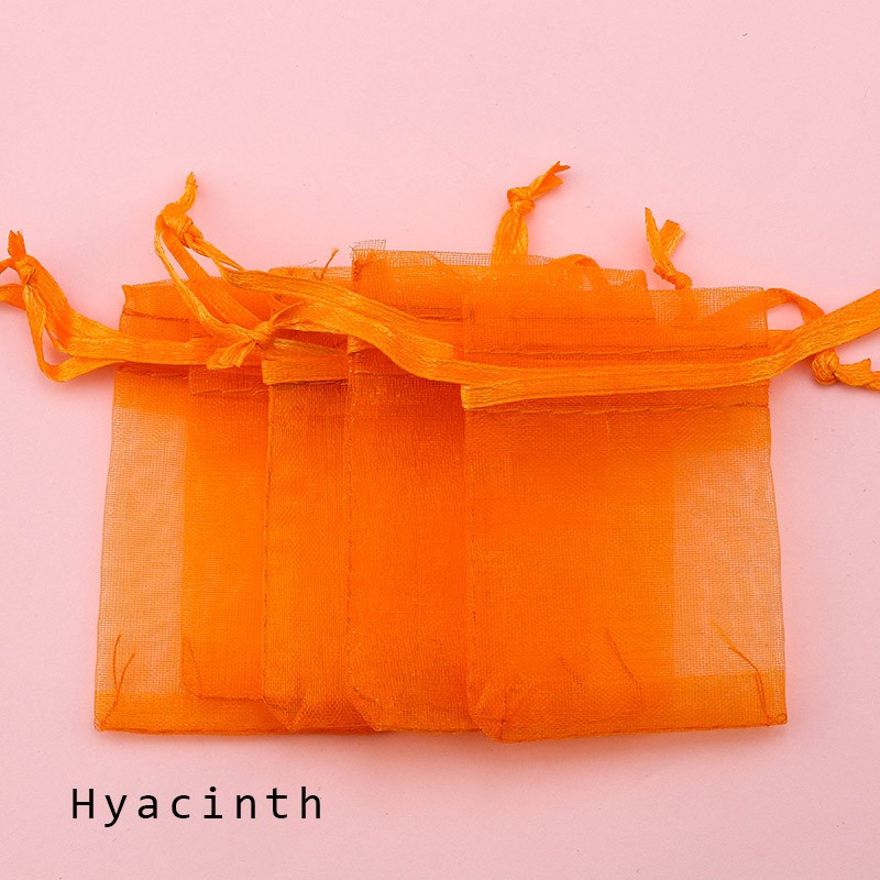 Set 100 Túi Lưới Rút Dây Kích Thước 5x7cm 7x9cm Đựng Quà Giáng Sinh