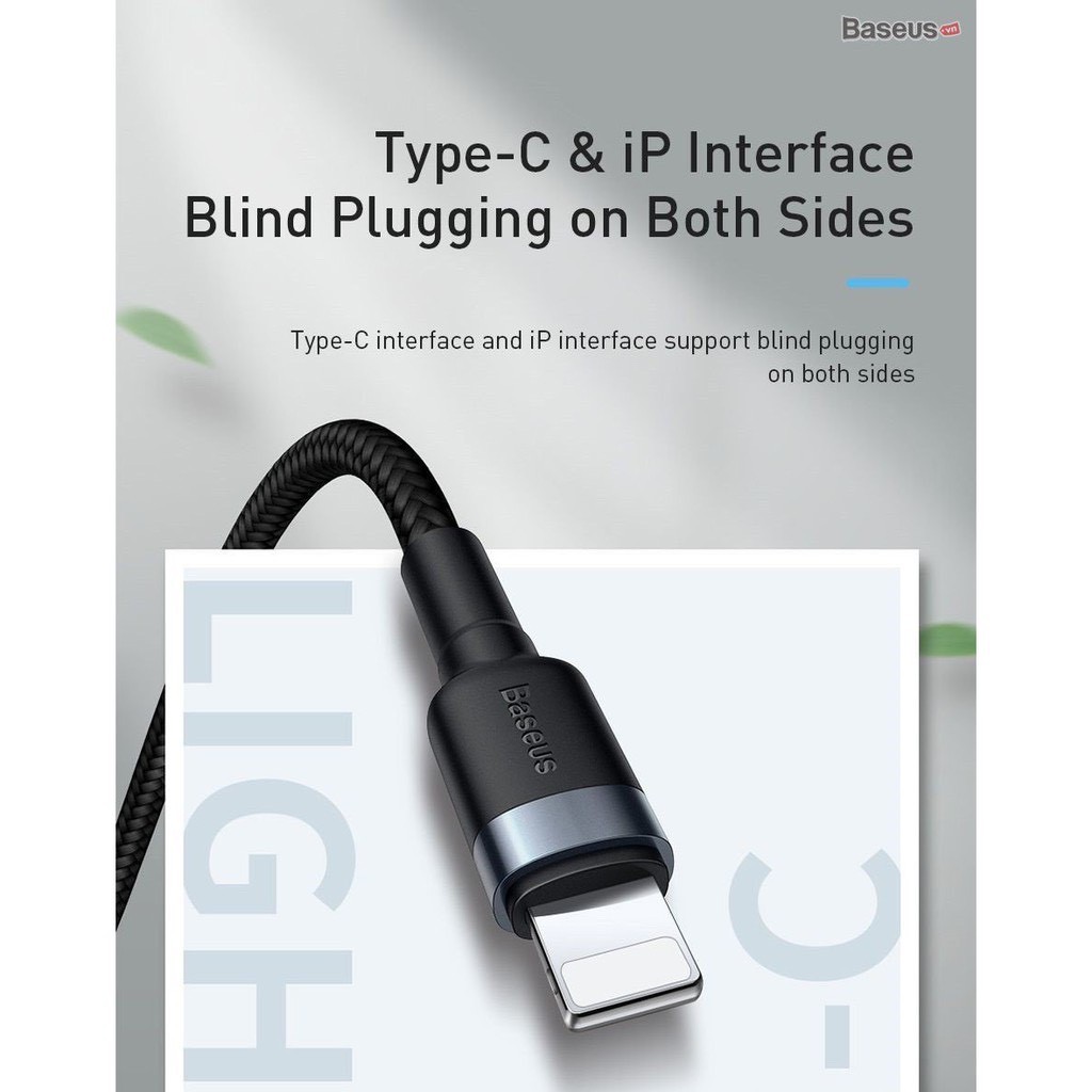 Cáp sạc nhanh 18W dùng cho iPhone 11 , Iphone 11 Pro , Pro Max - Baseus Cafule Data Cable Type-C to iphone 11