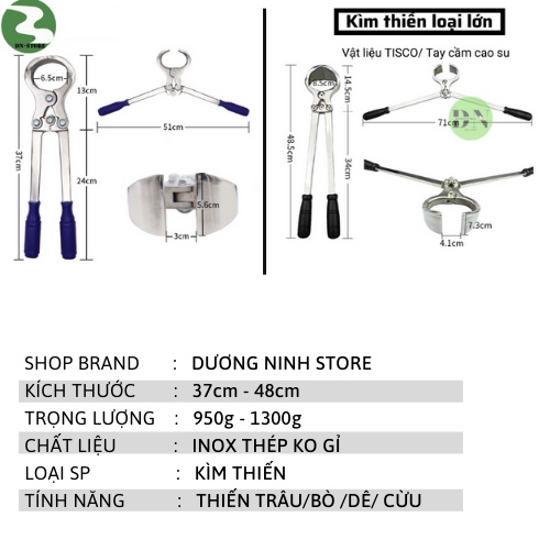 Kìm Thiến Bò Dương ninh Hỗ trợ thiến động vật KT31