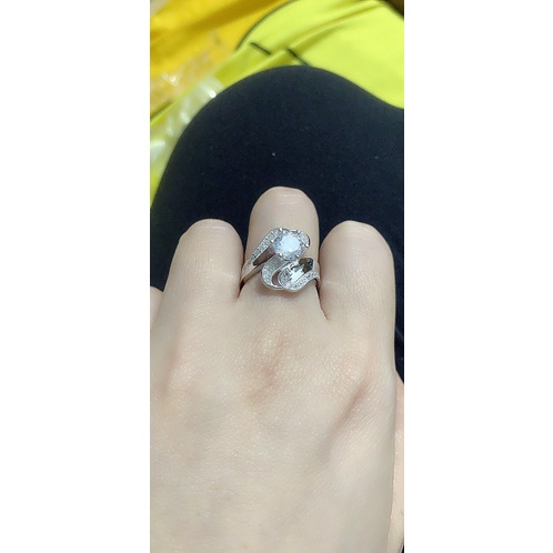 Nhẫn bạc chuẩn đẹp gắn đá cz