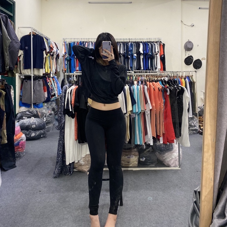 Quần Legging Cotton Aero Cạp cao tôn dáng