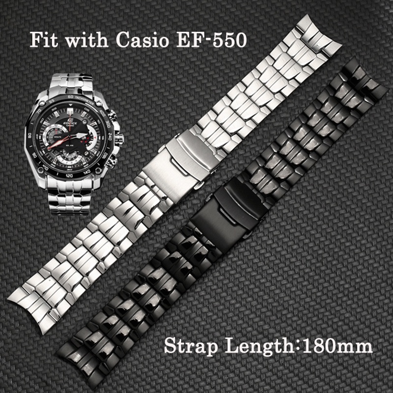 Dây Đeo Thay Thế Bằng Thép Không Gỉ Dành Cho Đồng Hồ Casio EF-539 558 544 550 527 530 534 Series