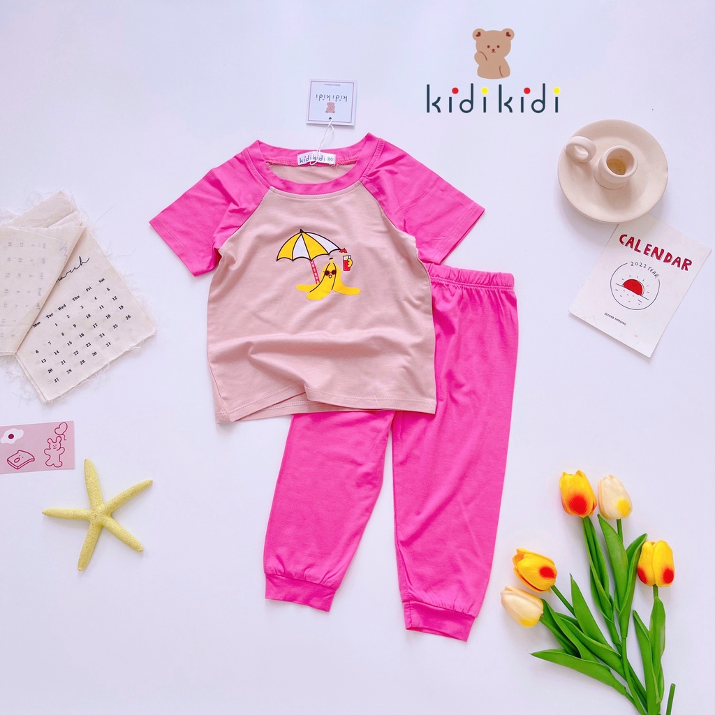 [Bé 7-30kg] Bộ tay ngắn quần dài thun lạnh ráp lăng in hình Minky Mom cho bé trai bé gái ( hàng chuẩn loại 1)