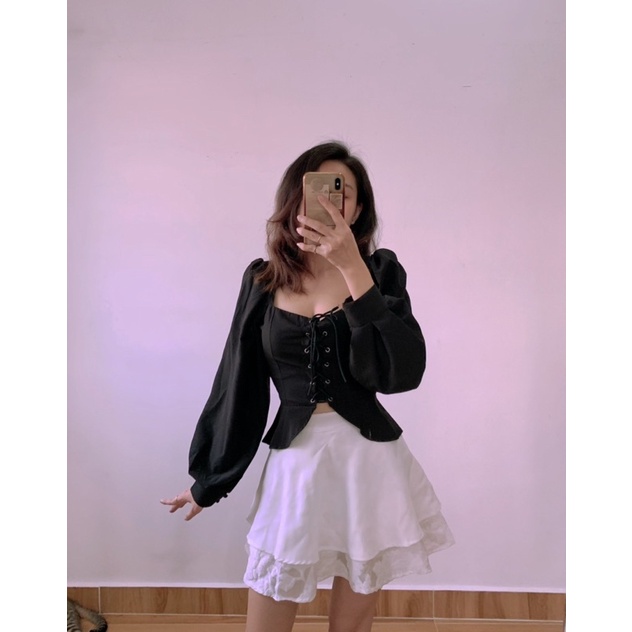 Clara Top áo ngắn đan dây