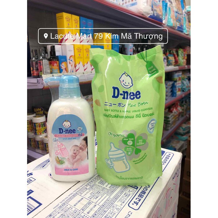Nước rửa bình sữa Dnee chai 500ml &amp; túi 600ml