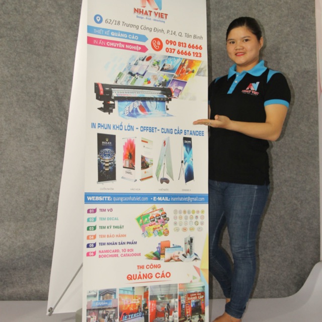 Standee X đế nước 1 mặt