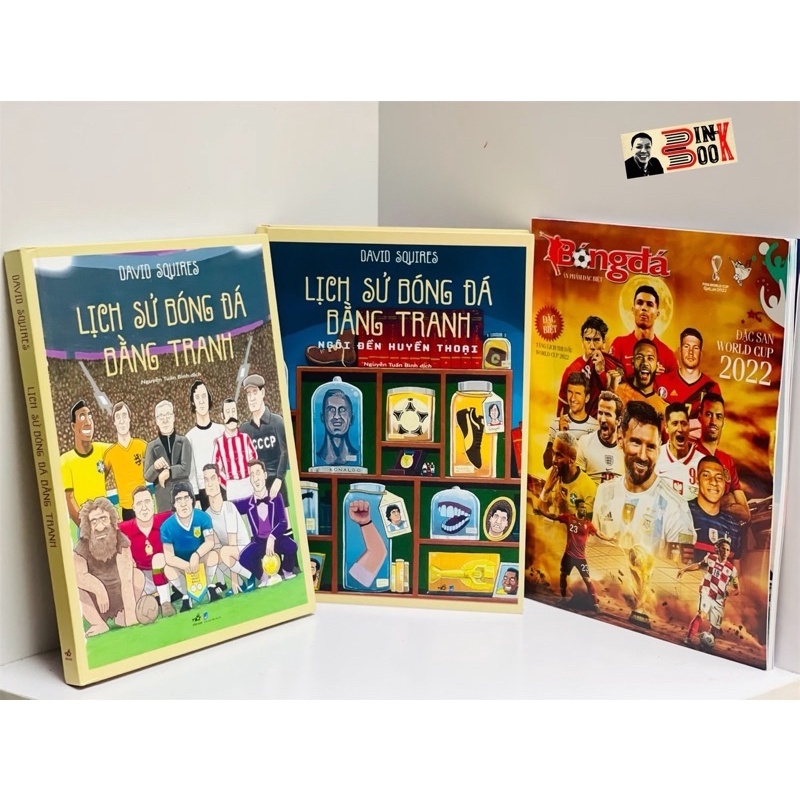 combo 3 cuốn -  sách - Lịch Sử Bóng Đá bằng tranh (tập 1); sách - Ngôi đền huyền thoại (tập 2); sách - Tạp Chí Bóng Đá
