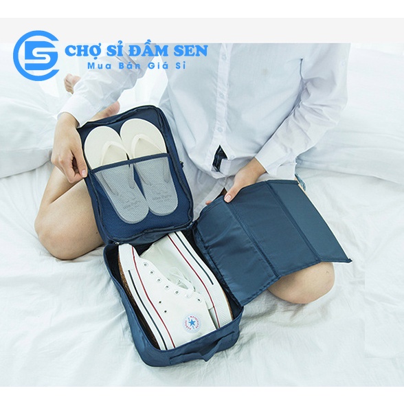 Túi giày cao cấp loại lớn 3 ngăn chống thấm ngăn mùi, xếp gọn đa năng trong vali, túi xách du lịch G401-TuigiayCC