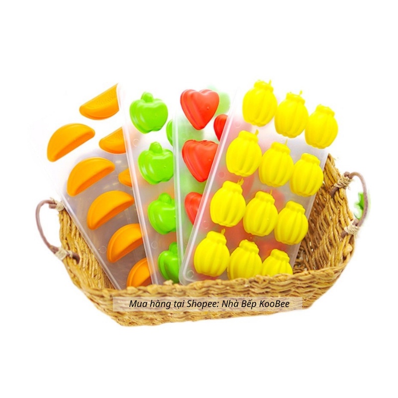 Khuôn làm thạch rau câu, thạch trà sữa 11 viên giải nhiệt mùa hè - Khay đá Silicon chịu nhiệt an toàn tiện dụng (KĐK04)