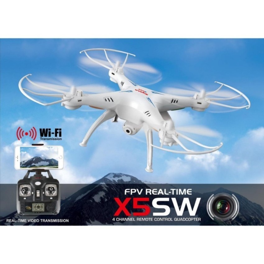 Máy bay Camera Wifi loại lớn Quadcopter Drone Flycam SYMA X5SW FPV 2.4G 4 kênh Wifi truyền hình trực tiếp - HMB STORE