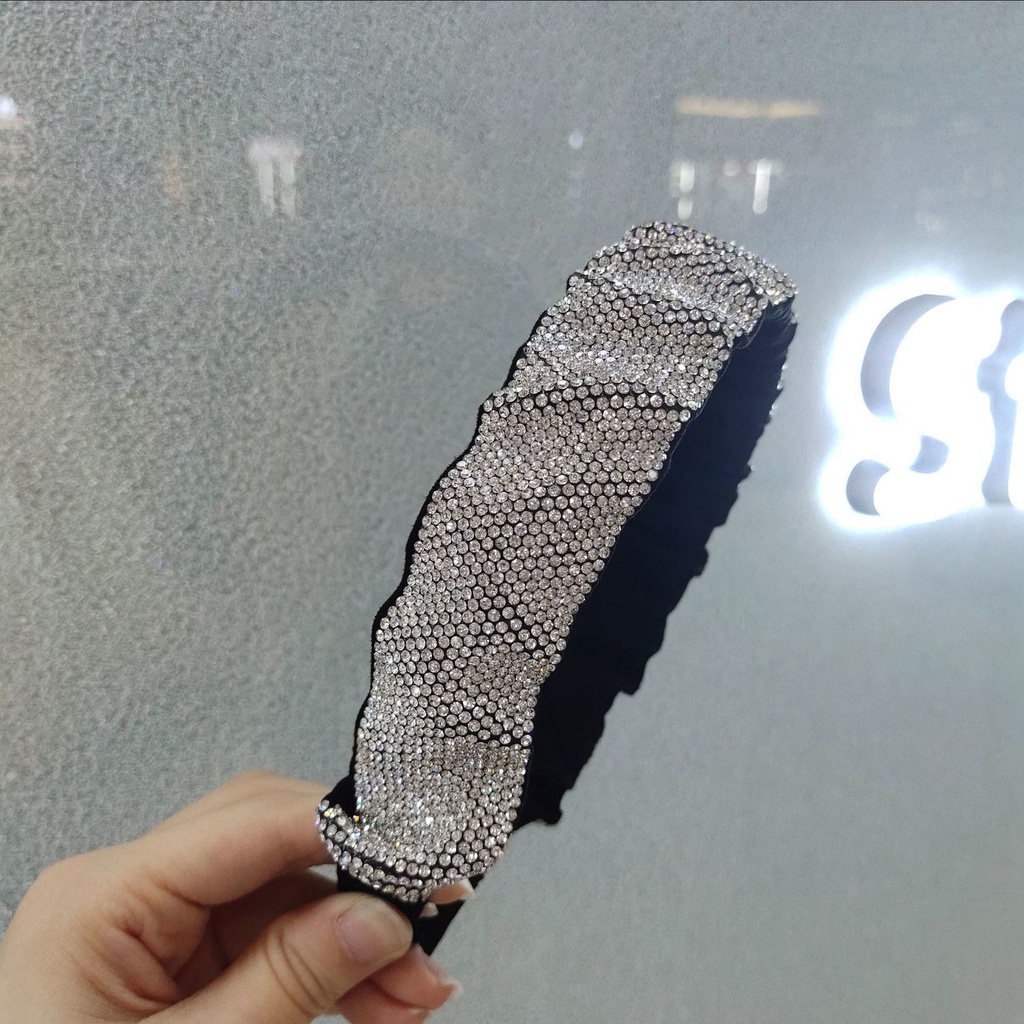 Băng Đô Cài Tóc Đính Đá Pha Lê Toàn Diện Phong Cách Retro Mùa Hè Cho Nữ