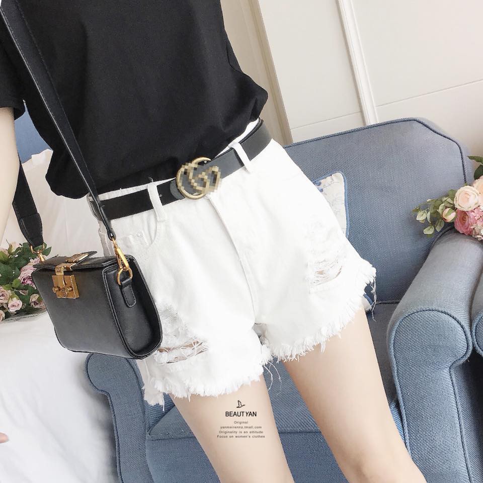 [ xả kho ] HS  QUẦN SOOC KAKI RÁCH