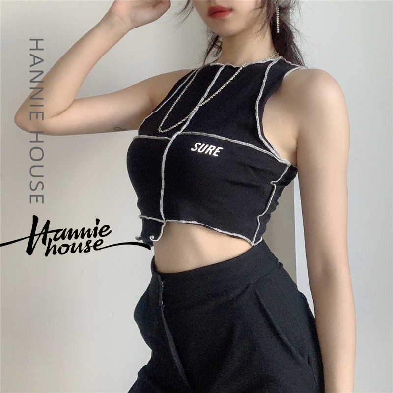 Áo Tank Top Không Tay Họa Tiết Hình Học