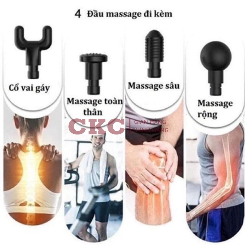 Máy đấm lưng - Máy massage cầm tay 6 chế độ mát xa cổ vai gáy đánh tan mỡ bụng dễ dàng mang theo-CKC