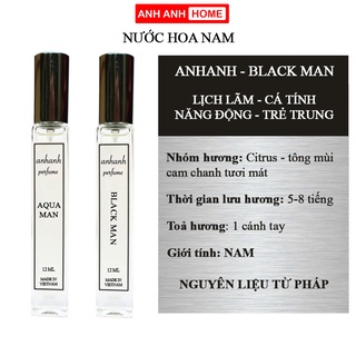 Nước hoa nam AnhAnh thơm lâu 6-8 tiếng - Lịch lãm, năng động, tự tin cuốn hút, đẳng cấp - dung tích 12ml