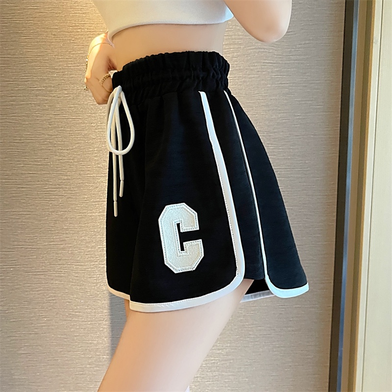 SUXI Quần Short Thể Thao Lưng Cao Ống Rộng Màu Sắc Đơn Giản Dễ Phối Đồ Cho Nữ