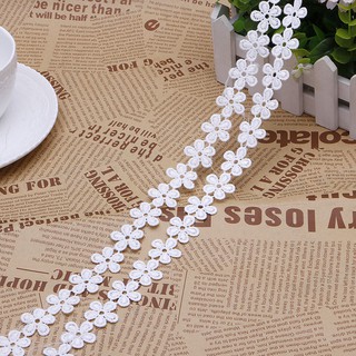 Dây ruy băng ren hình hoa cúc 2yard dành cho trang trí