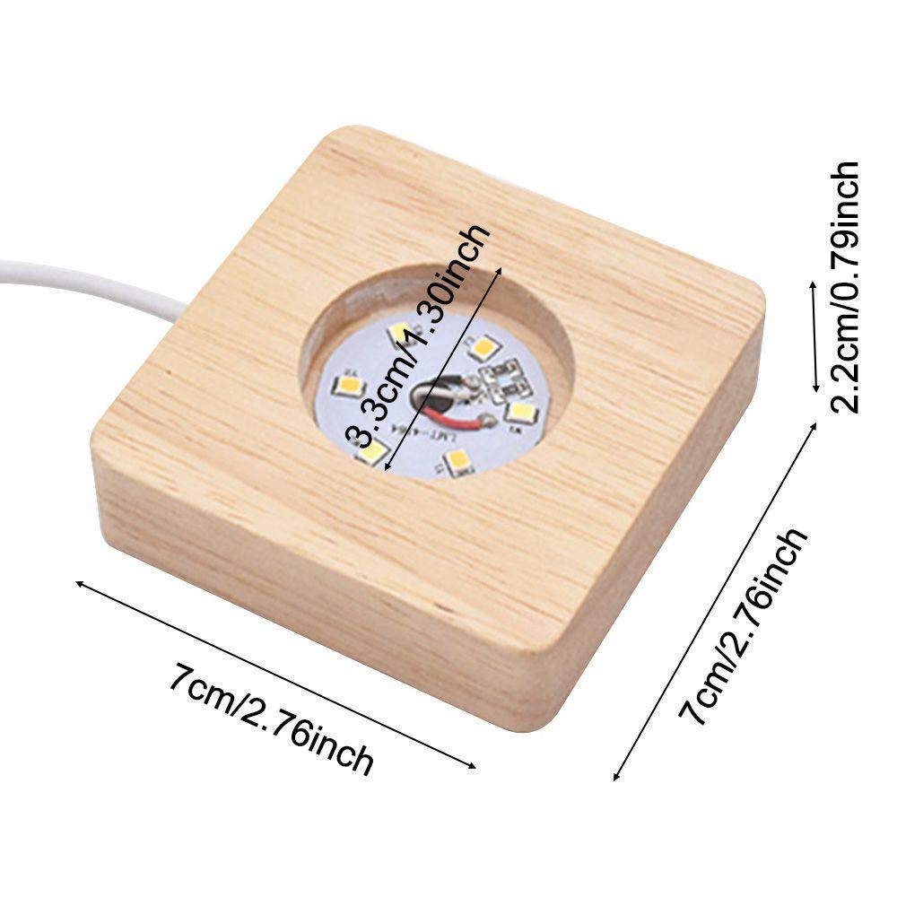YOLA Đế Đèn LED Hình Quả Cầu Pha Lê Cổng Sạc USB Dùng Làm Đạo Cụ Chụp Ảnh