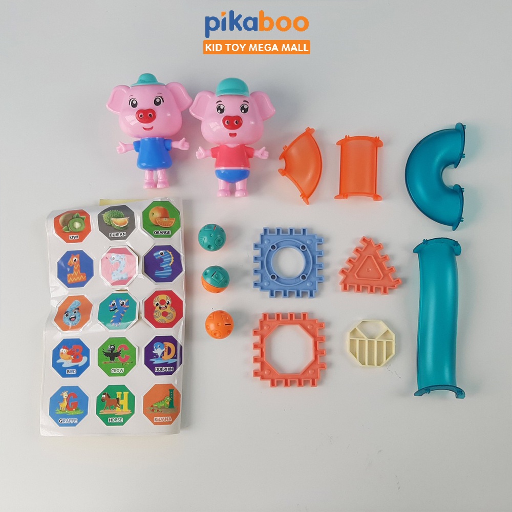 Đồ chơi lắp ráp xếp hình khối bằng nhựa kích thích khả năng sáng tạo cho bé cao cấp Pikaboo