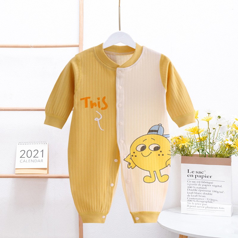 Body dài tay liền thân, bodysuit dài tay cotton Tre cho bé trai và bé gái sơ sinh từ 3-16kg, hàng đẹp xuất Hàn BD29