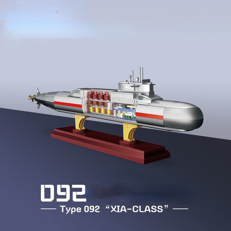 Đồ chơi Lắp ráp mô hình Technic ZHEGAO QJ5063 QJ5064 Type 092 và 941 tàu ngầm ngư lôi