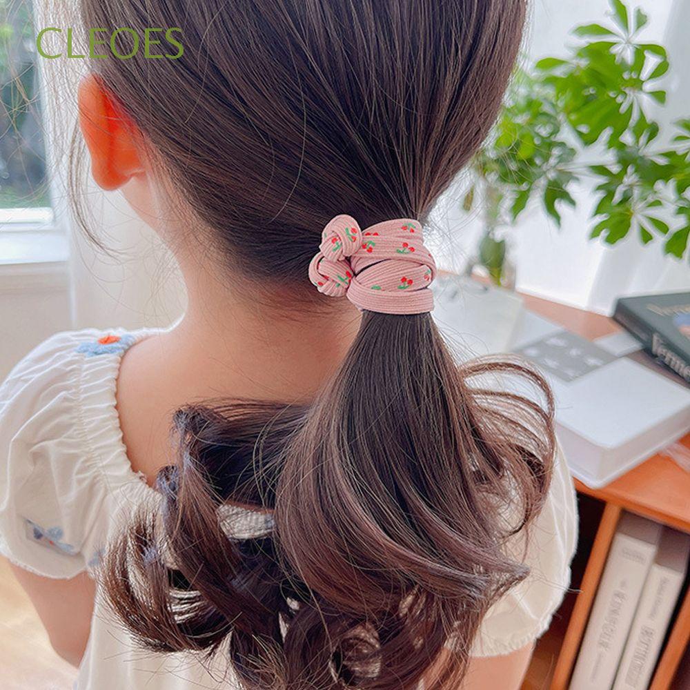 Dây Buộc Tóc Co Giãn Thắt Nút Đôi Hình Bướm / Cherry Dễ Thương Phong Cách Hàn Quốc Cho Nữ