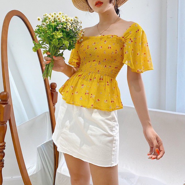 ÁO NHÚN BÈO HỌA TIẾT HOA NHÍ