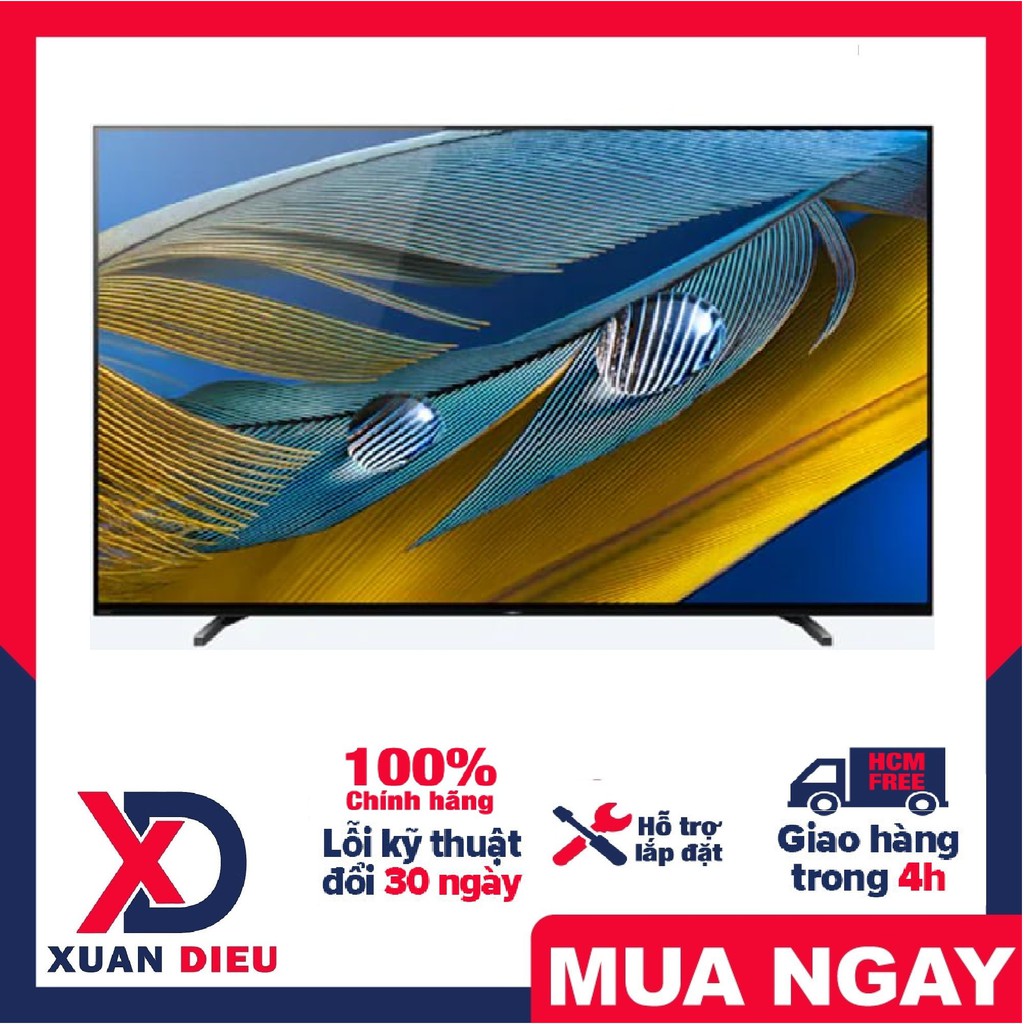 Android Tivi OLED Sony 4K 55inch XR-55A80J Bộ xử lý trí tuệ nhận thức Cognitive Processor XR Công nghệ tạo màu XR Trilum