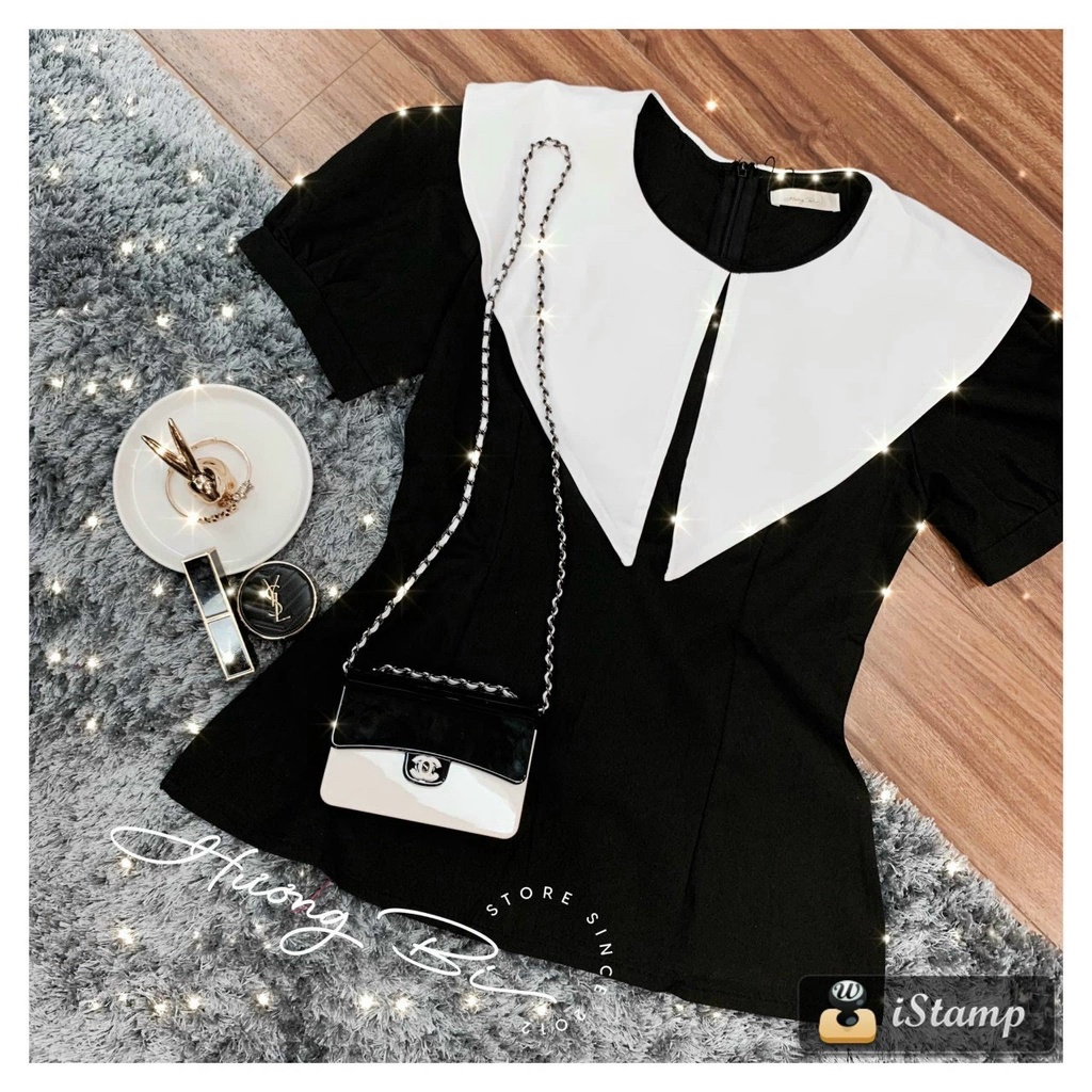 Áo sơ mi chiết eo vạt nhọn - SHOP THƠM PHẠM