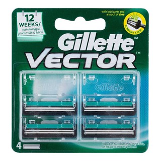 COMBO 4 Lưỡi cạo râu Gillette Vector lưỡi 4sX4 siêu tiết kiệm