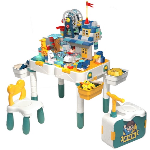 Bộ Bàn Đa Năng LEGO CỠ LỚN CHỈNH ĐƯỢC SIZE, Bàn Xếp Hình Giáo Dục Trẻ Em TỪ 2 - 10 TUỔI