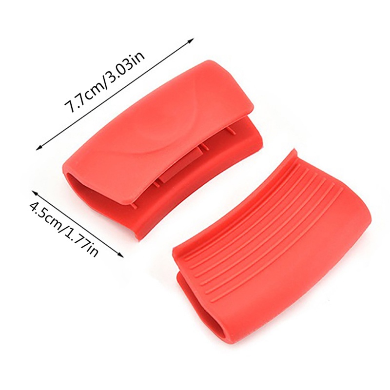 1 Cặp Vỏ Bọc Tay Cầm Tô/Nồi Cách Nhiệt Bằng Silicon Mềm Dày Dặn
