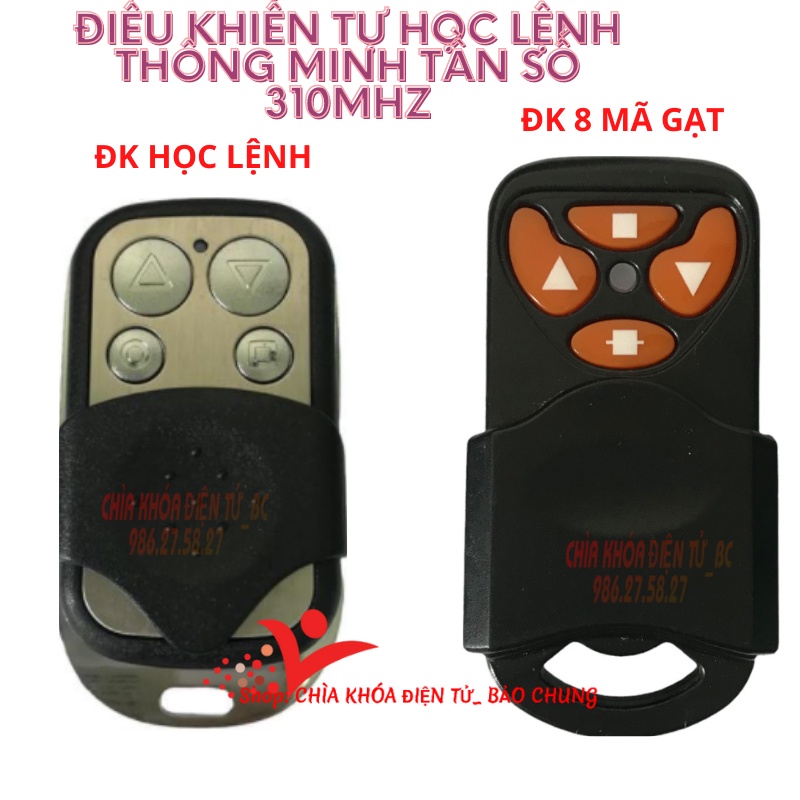 Điều khiển cửa cuốn 8 mã cố định tần số 310mhz