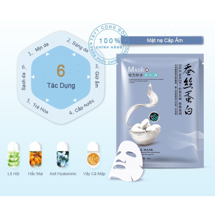 Mặt nạ tơ tằm dưỡng trắng giảm thâm mụn One Spring