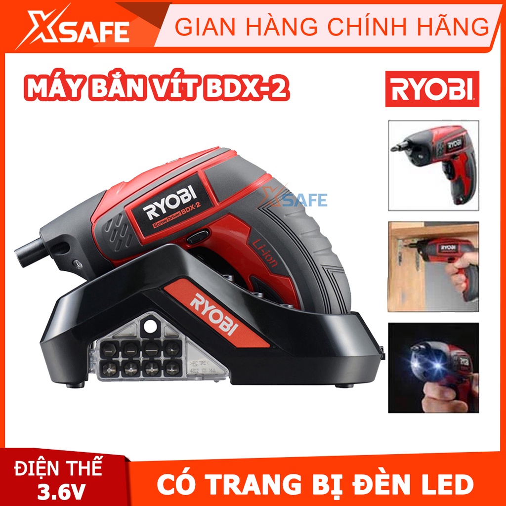 Máy vặn vít cầm tay 3.6V RYOBI BDX-2 Tốc độ không tải lên tới 180rpm, máy nhỏ gọn dễ dàng cất giữ, di chuyển