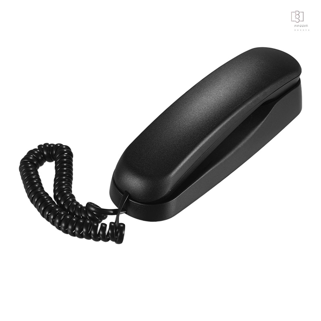 M&M Điện thoại cố định để bàn mini có thể treo tường hỗ trợ giảm tiếng ồn / giữ / giữ / giữ / đặt lại / flash / đỏial cho văn phòng