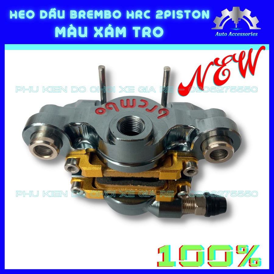 NEW 100% - ĐỘC LẠ - Heo Dầu Brcmbe HRC 2piston Đối Xứng, gắn được Cả Trước &amp; Sau Thông Dụng cho Tất Cả các dòng xe