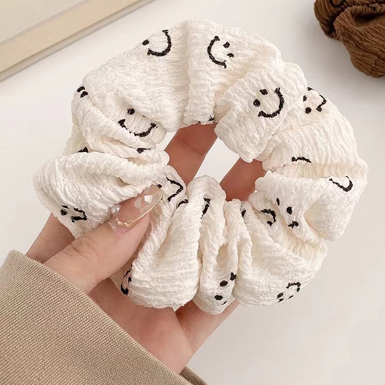 Dây Cột Tóc Hình Mặt Cười Đơn Giản Thời Trang Cho Nữ