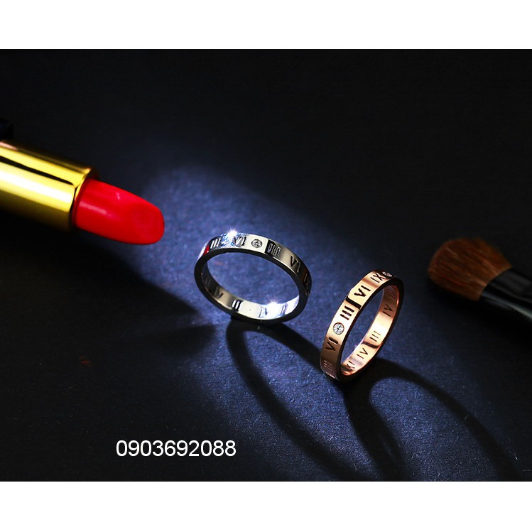 TOP 1 Nhẫn cặp tình nhân titan La Mã N90